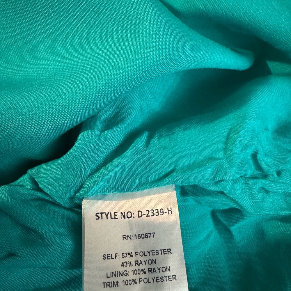 Chic Teal Long Sleeve Maxi Dress - Picture 14 of 15